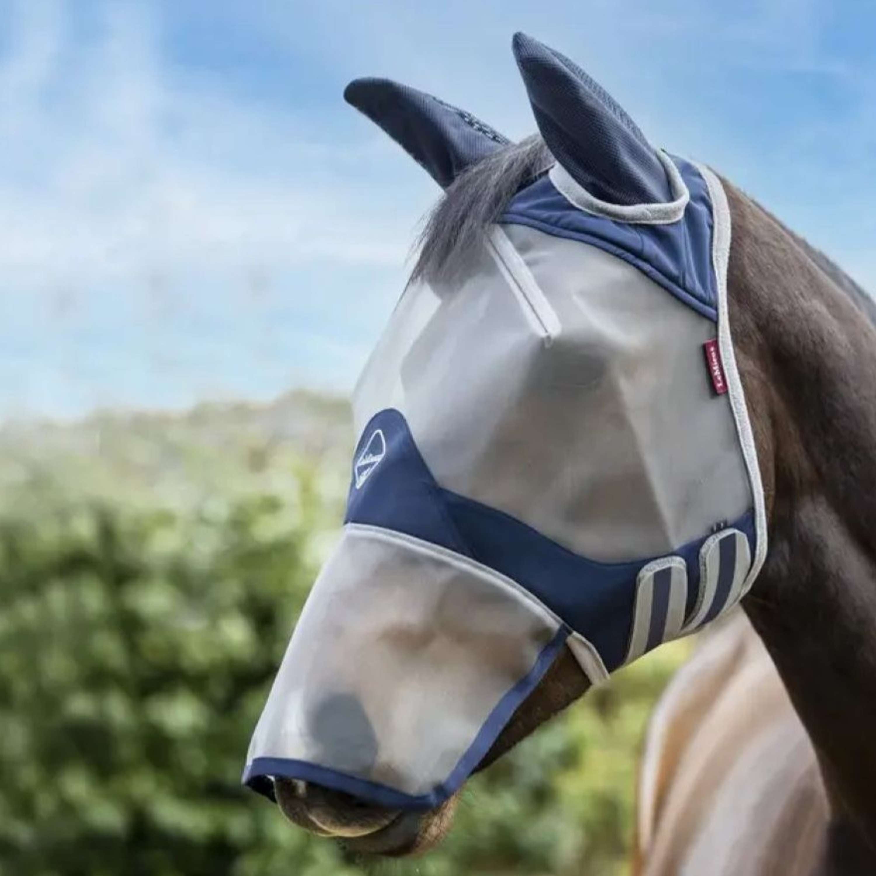 LeMieux Fly Mask Amour Shield Pro with Ears & Nose Navy