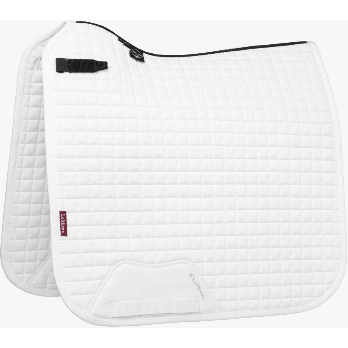 LeMieux Saddlepad Prosport Plain Square D-Ring Dressage White