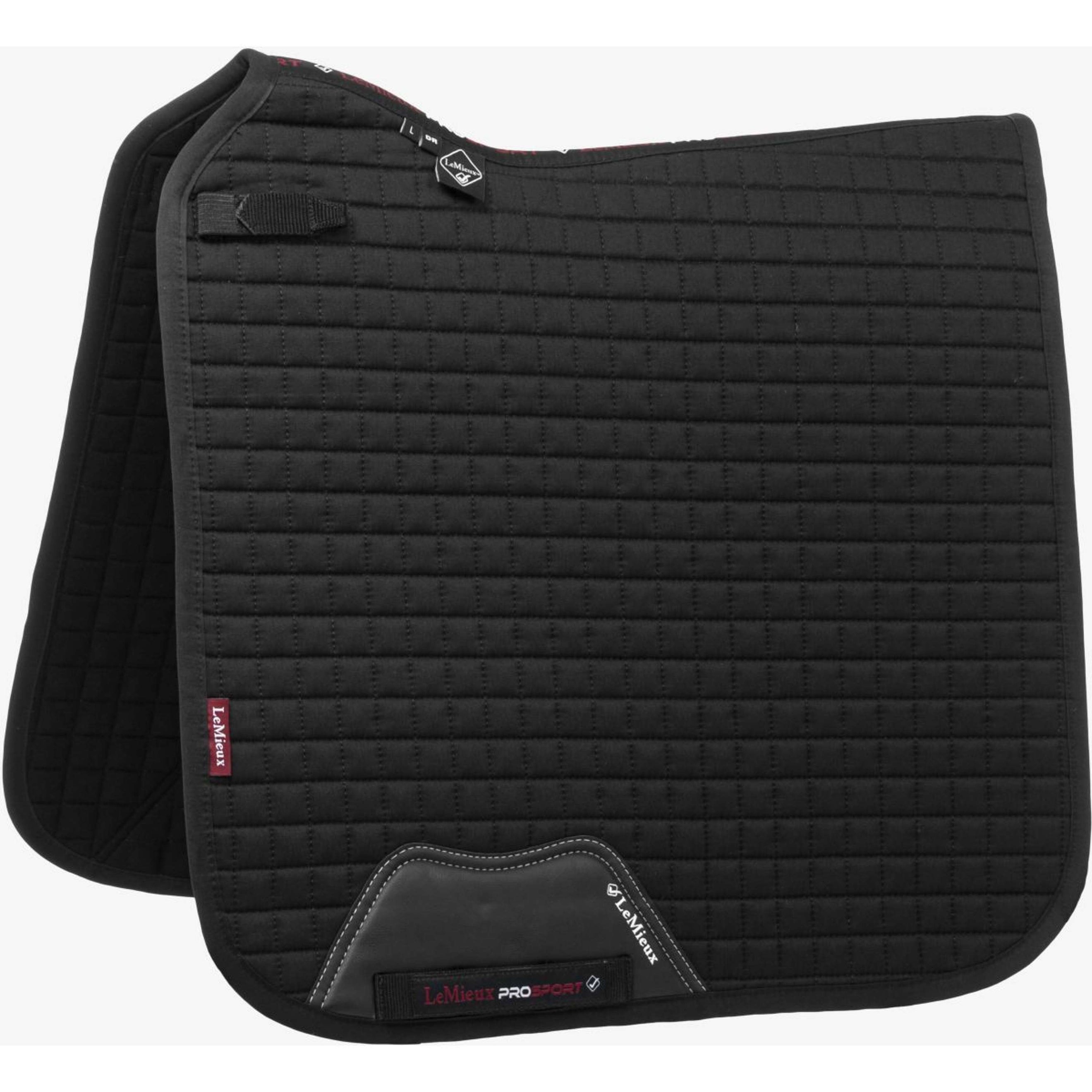LeMieux Saddlepad Prosport Plain Square D-Ring Dressage Black LeMieux Saddlepad Prosport Plain Square D-Ring Dressage Black