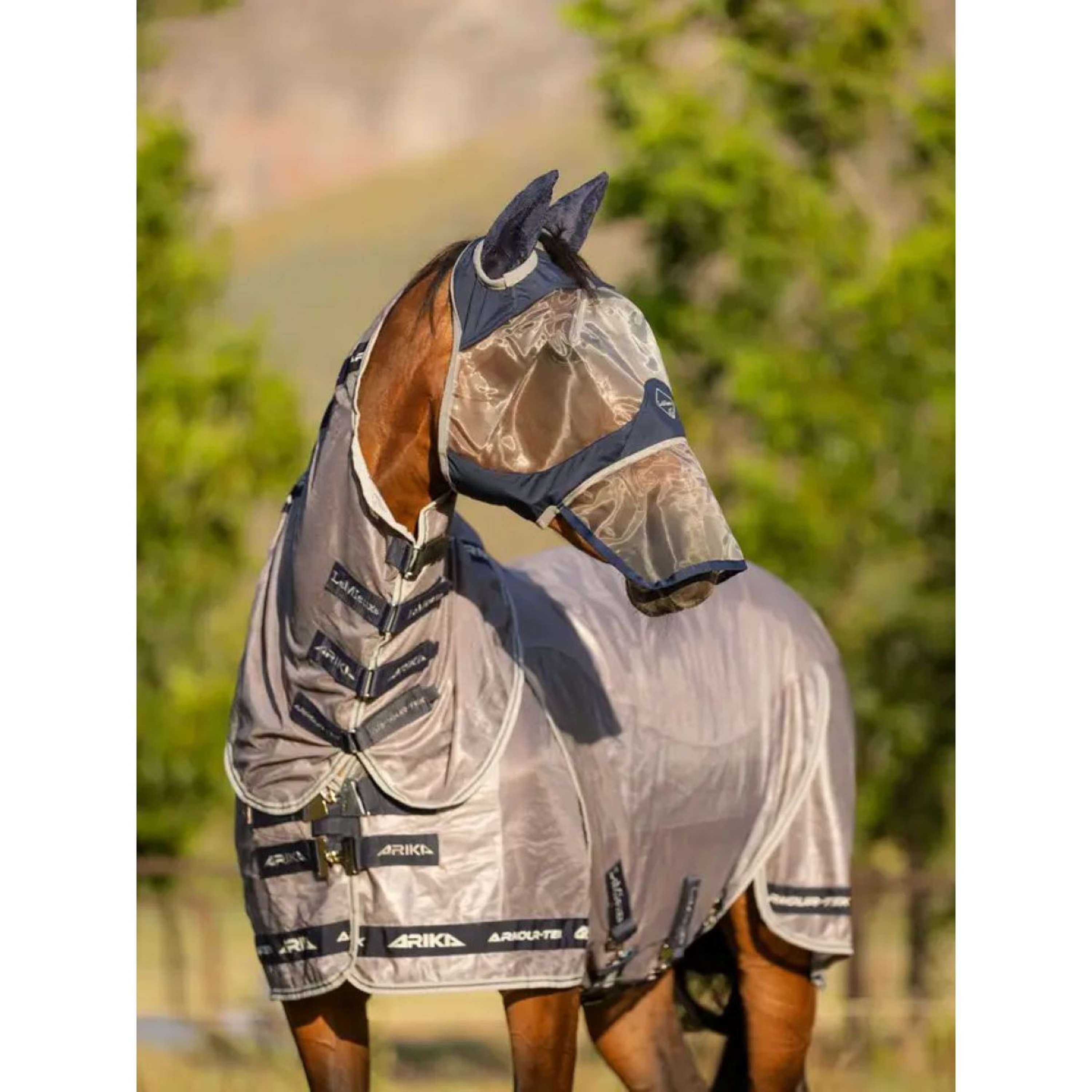 LeMieux Fly Mask Amour Shield Pro with Ears & Nose Navy