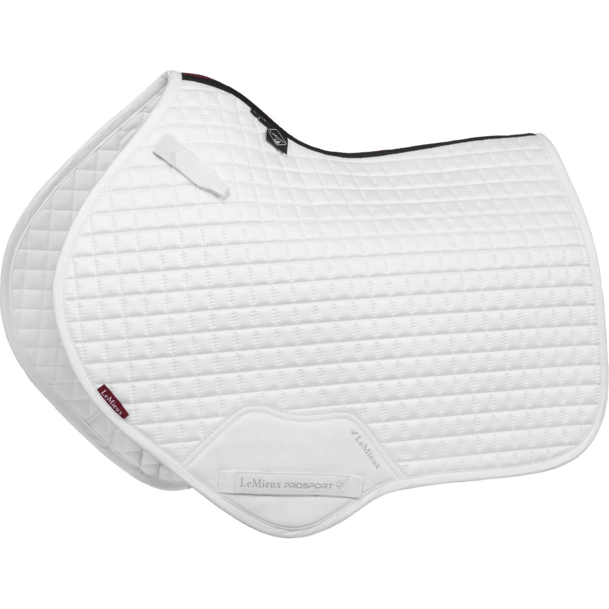 LeMieux Saddlepad Suede Square Close Contact White