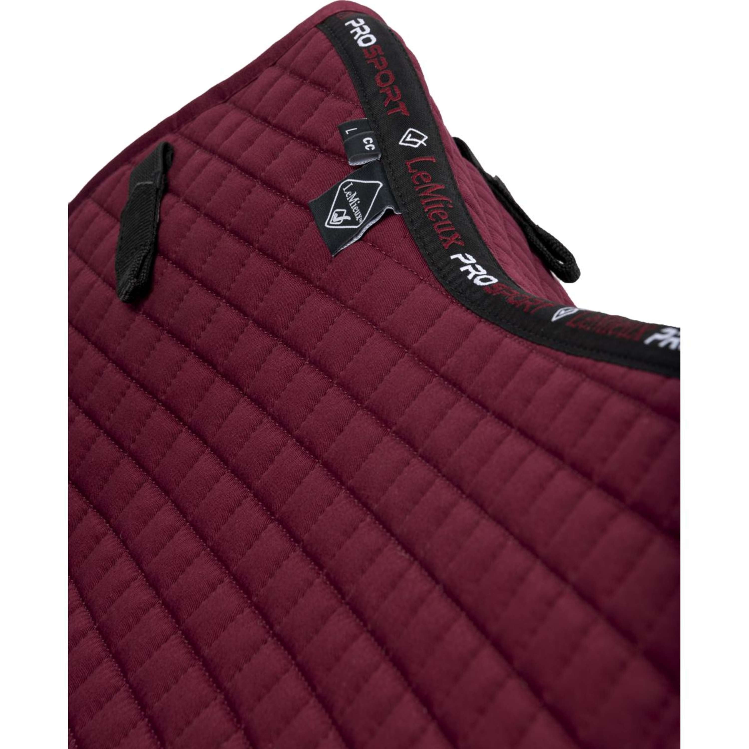 LeMieux Saddlepad Cotton Square Close Contact Burgundy