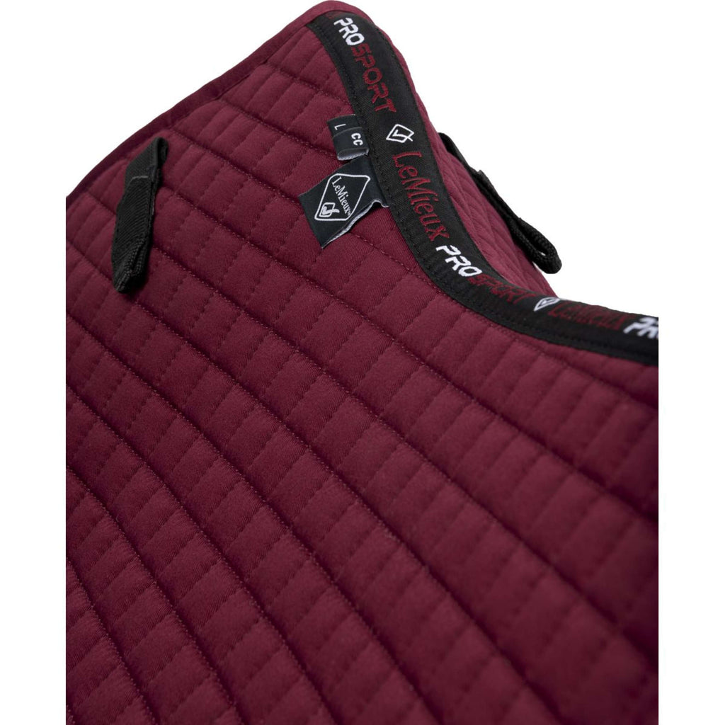 LeMieux Saddlepad Cotton Square Close Contact Burgundy