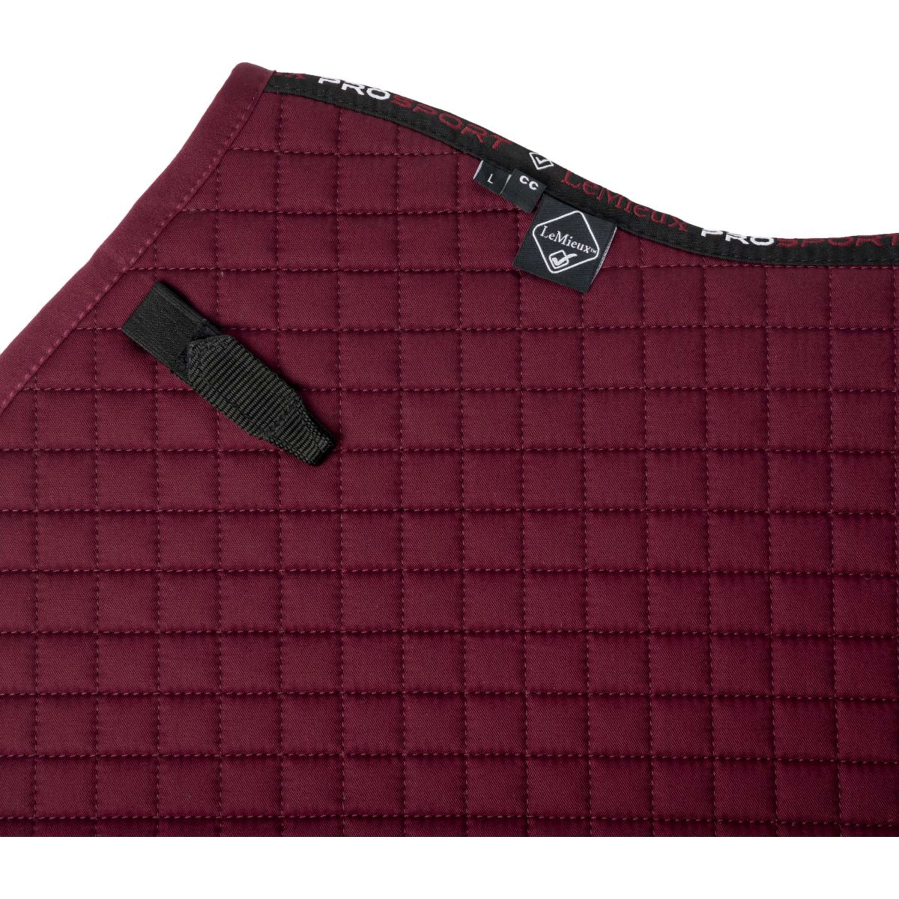 LeMieux Saddlepad Cotton Square Close Contact Burgundy