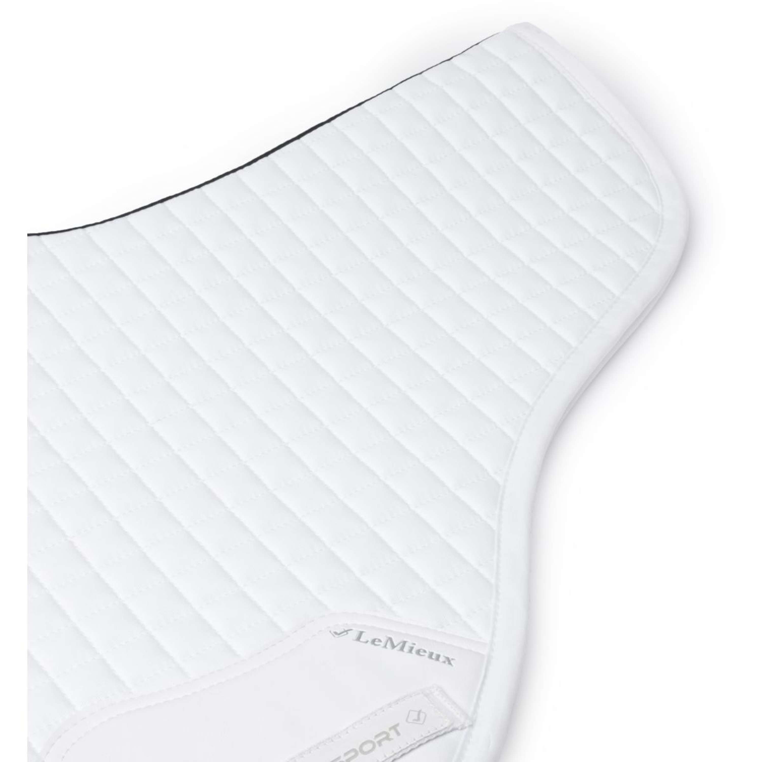LeMieux Saddlepad Cotton Half Square Close Contact White