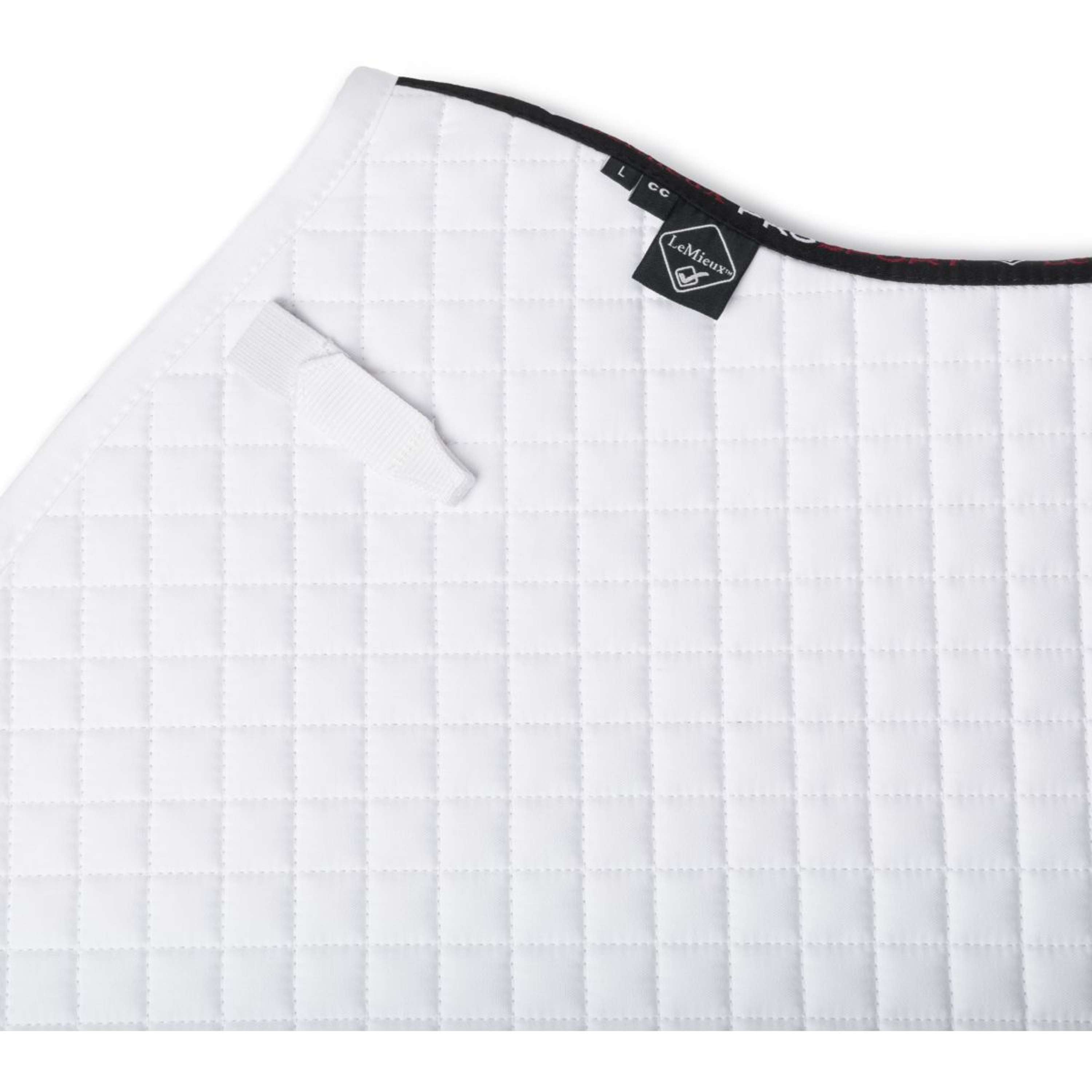 LeMieux Saddlepad Cotton Half Square Close Contact White