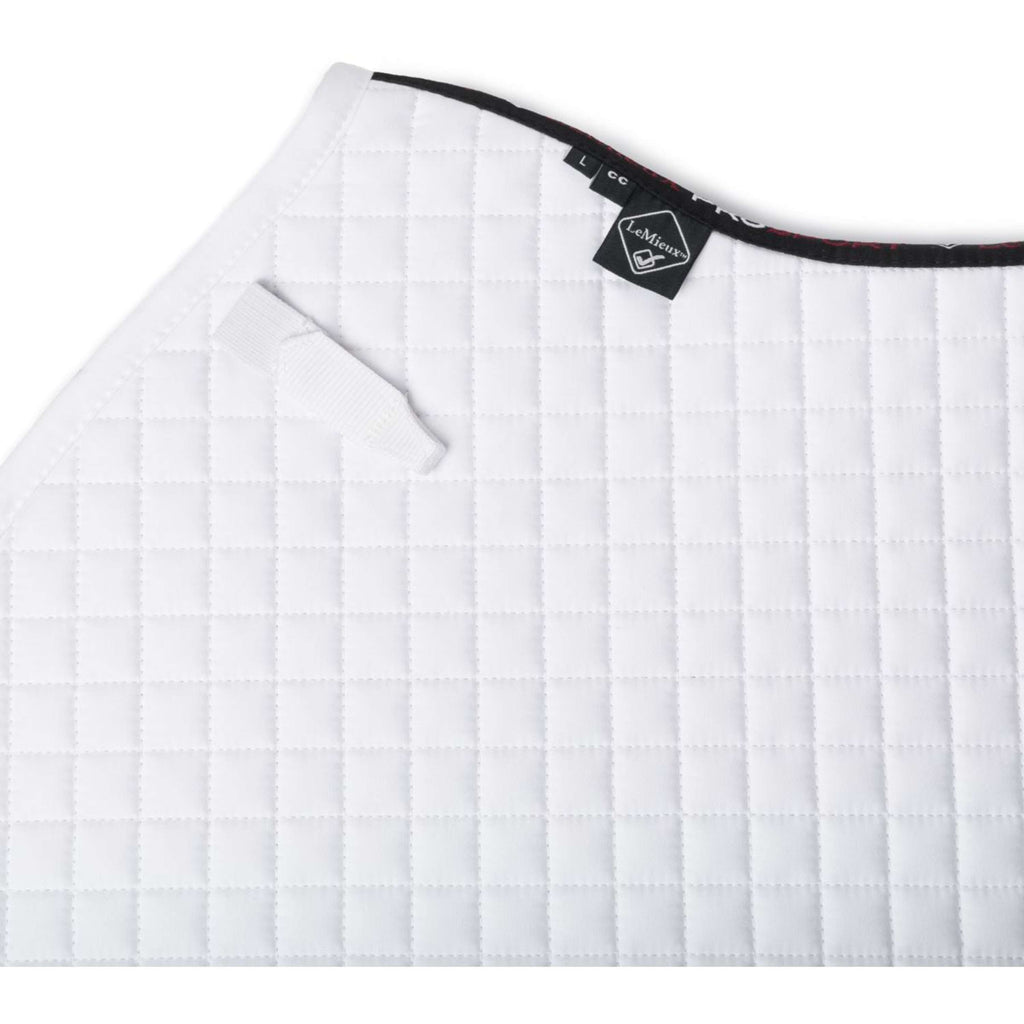 LeMieux Saddlepad Cotton Half Square Close Contact White