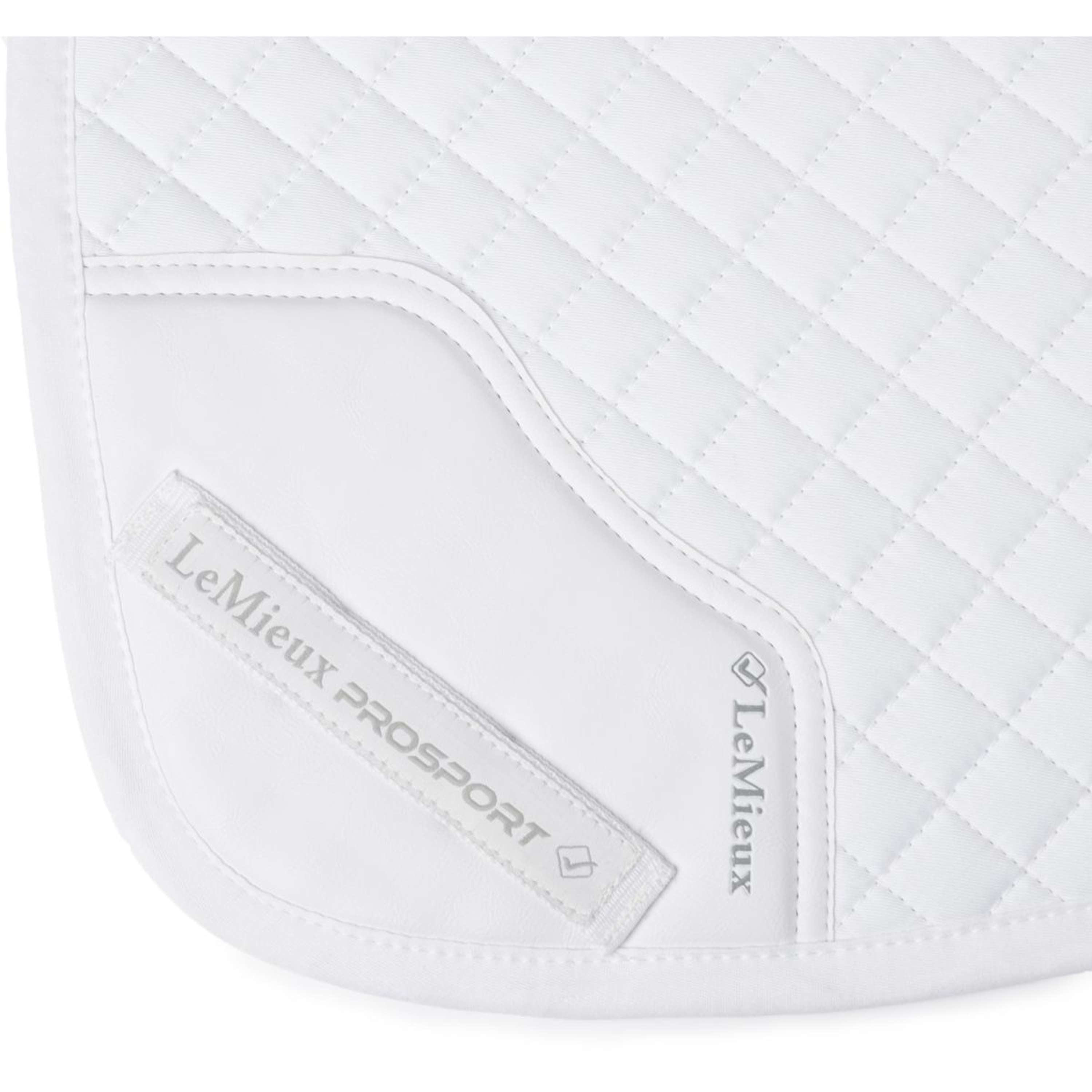 LeMieux Saddlepad Cotton Half Square Close Contact White