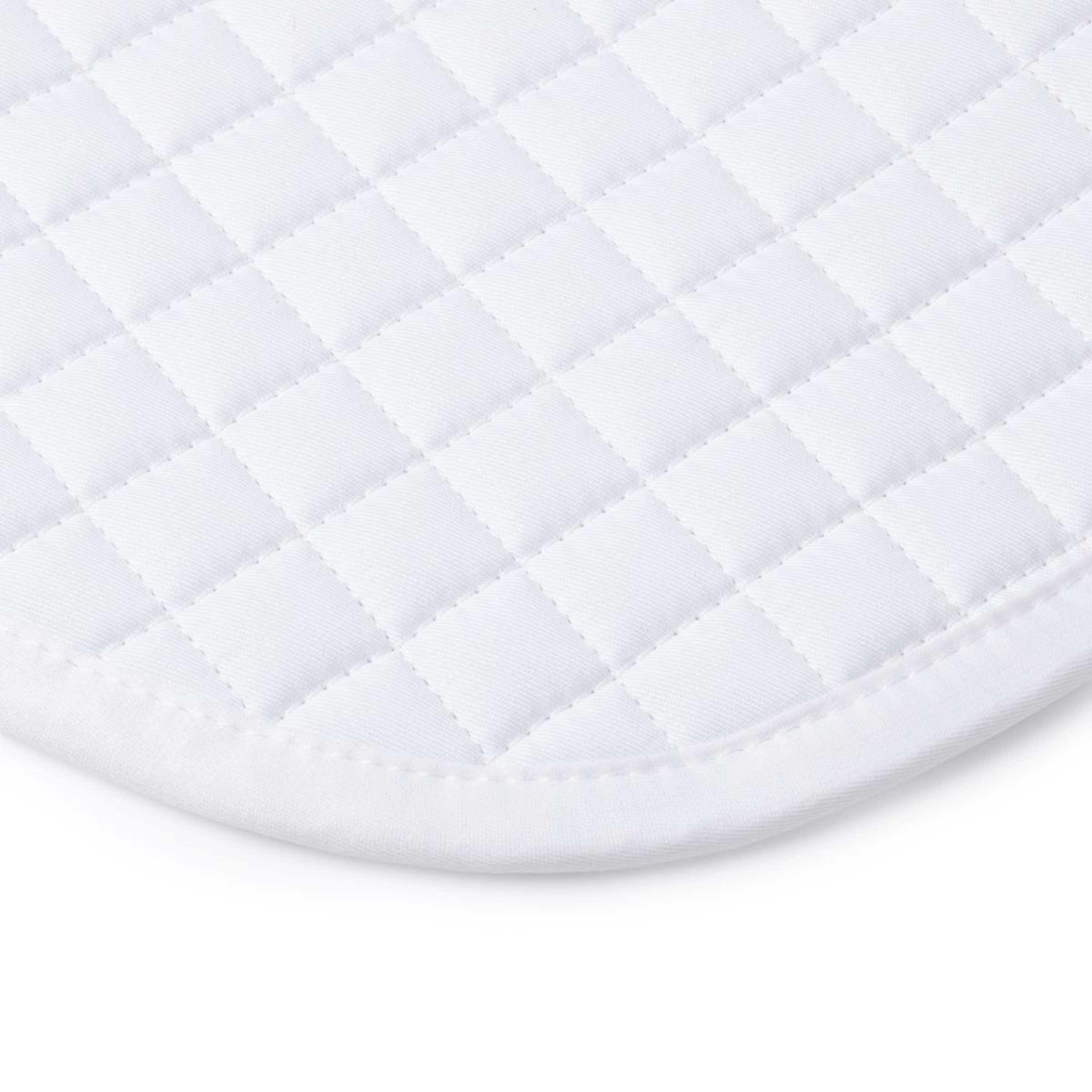 LeMieux Saddlepad Cotton Half Square Close Contact White
