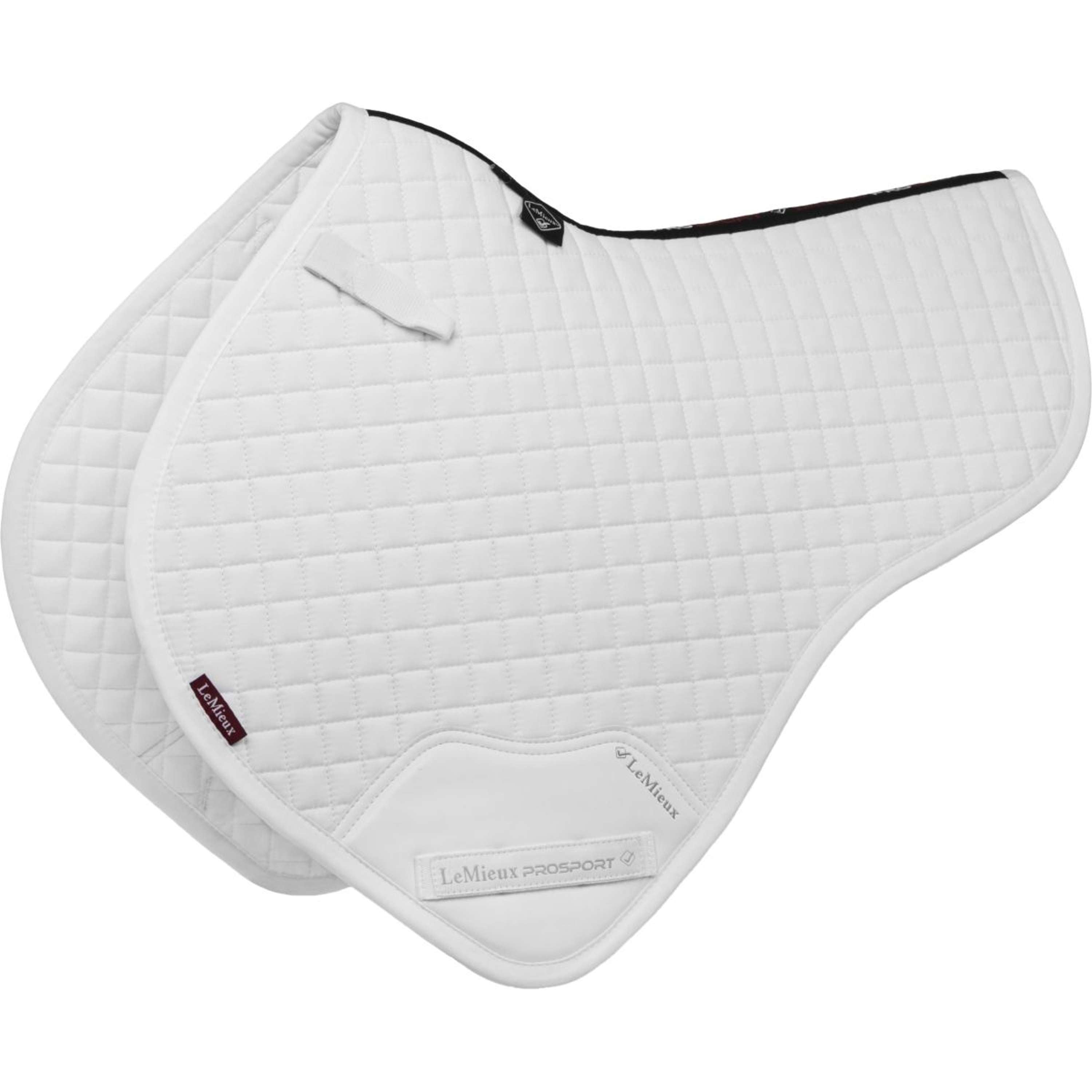 LeMieux Saddlepad Cotton Half Square Close Contact White