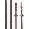 LeMieux Reins Soft Rubber with Stoppers Havana/Brass