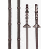 LeMieux Reins Soft Rubber with Stoppers Havana/Silver