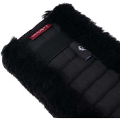 LeMieux Girth Fur Cover Faux Lambswool General Purpose Black/Black