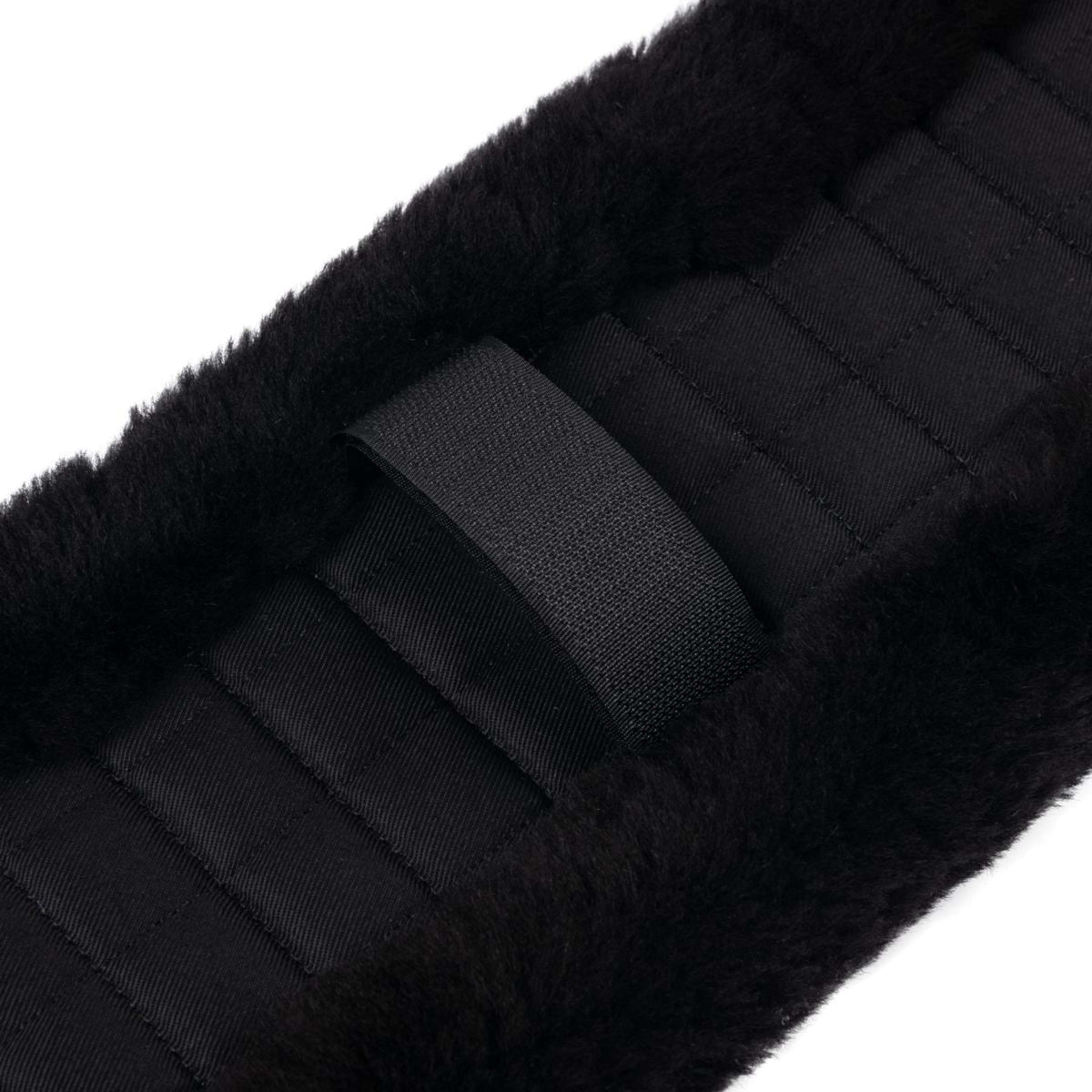 LeMieux Girth Fur Cover Faux Lambswool General Purpose Black/Black