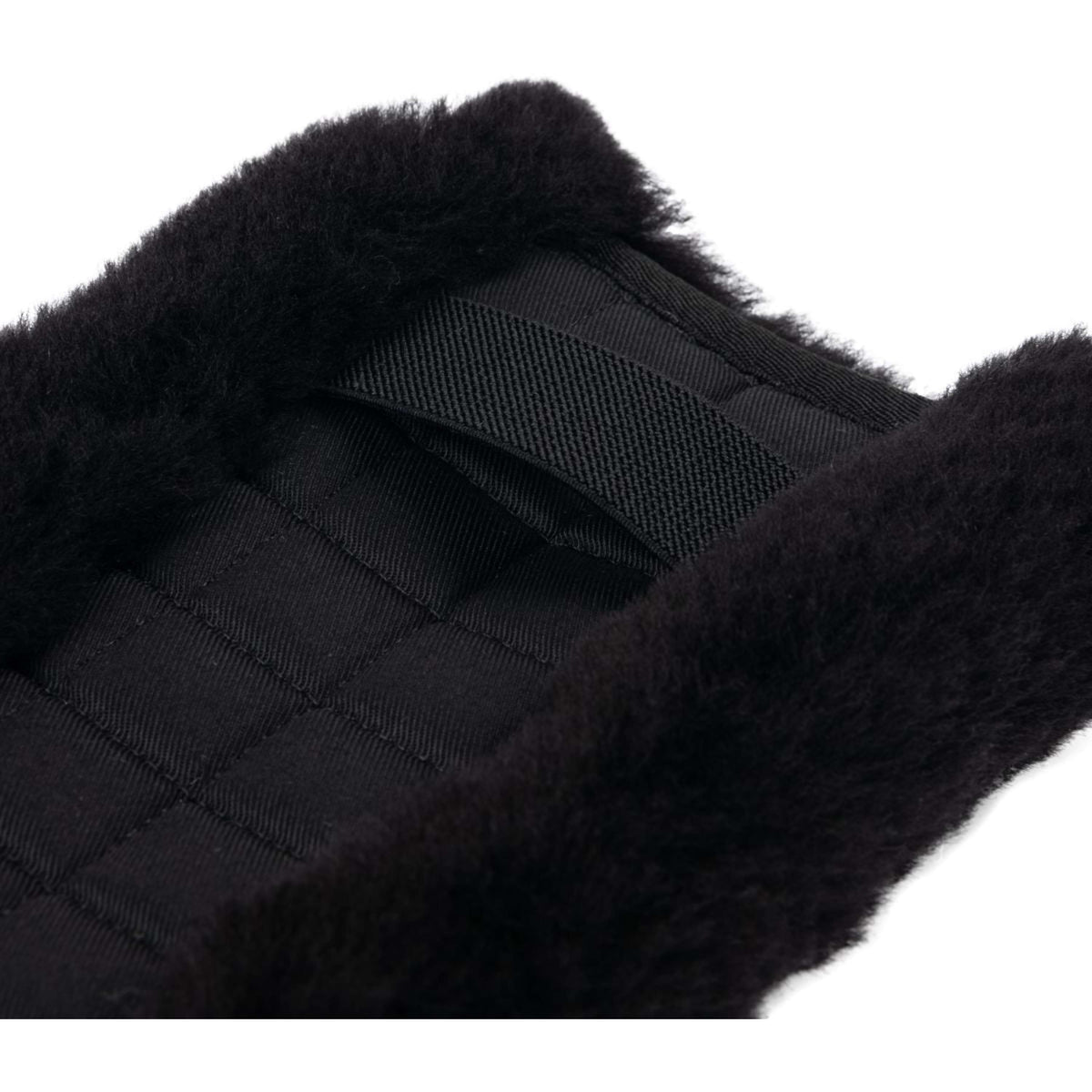 LeMieux Girth Fur Cover Faux Lambswool General Purpose Black/Black