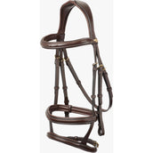 LeMieux Bridle Kudos Double Noseband Havana/Brass