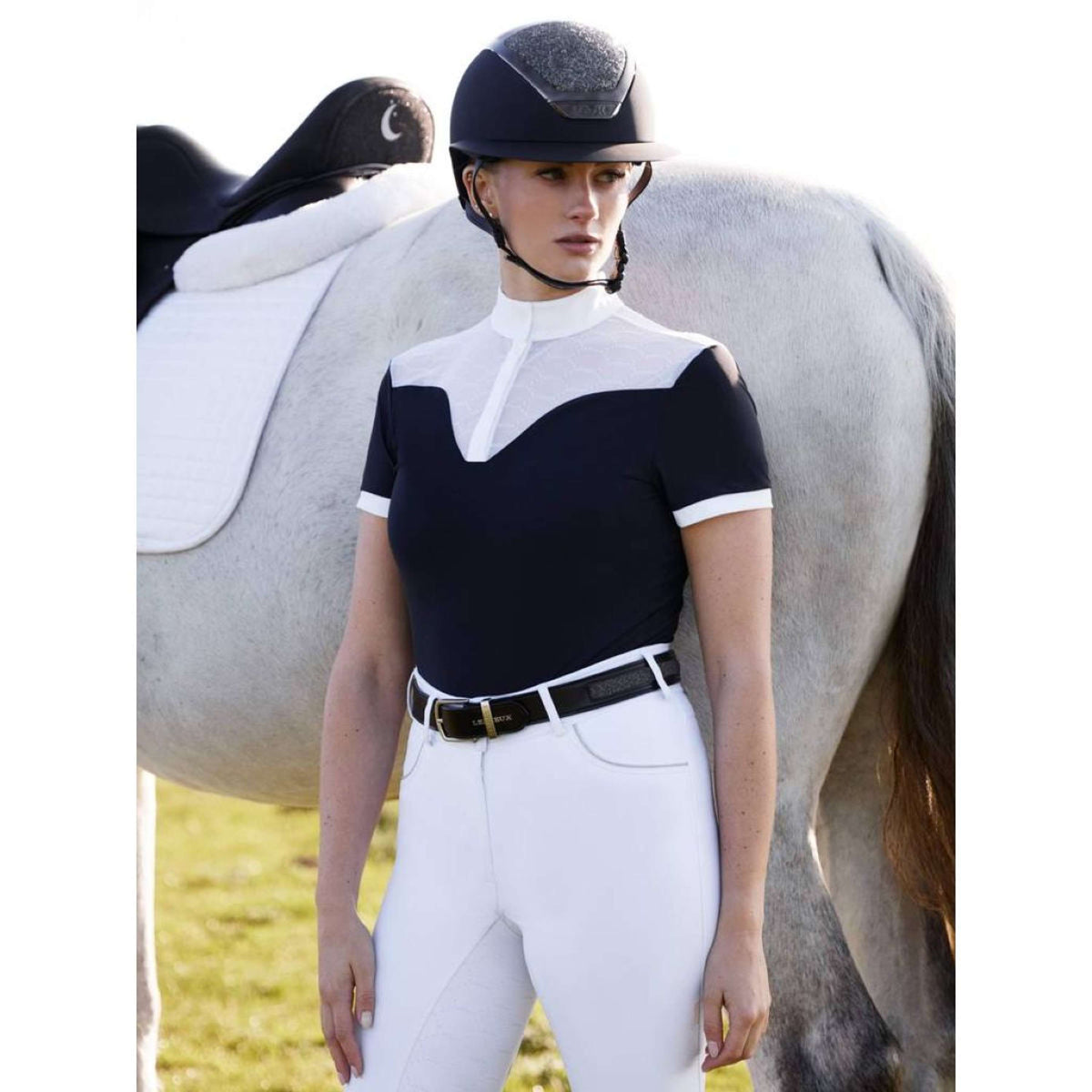 LeMieux Competition Shirt Emily Short Sleeves Navy