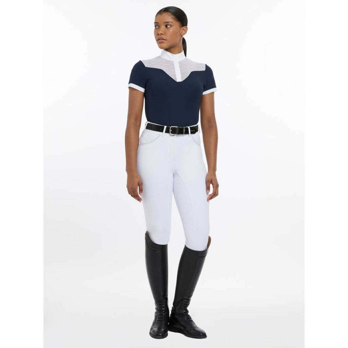 LeMieux Competition Shirt Emily Short Sleeves Navy