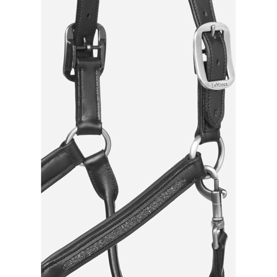 LeMieux Leather Halter Crystal Black