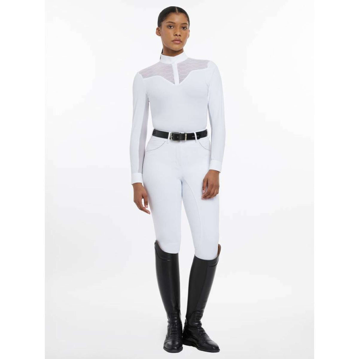 LeMieux Competition Shirt Emily Long Sleeves White