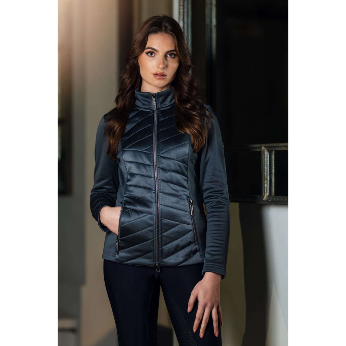 LeMieux Zip-Hoodie Dynamique Petrol