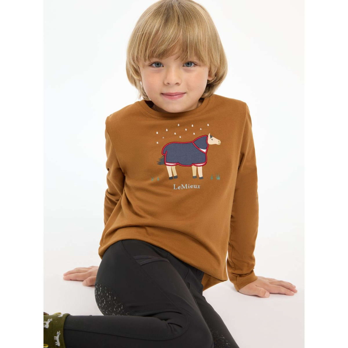 LeMieux Shirt Mini Jessie Long Sleeves Ginger