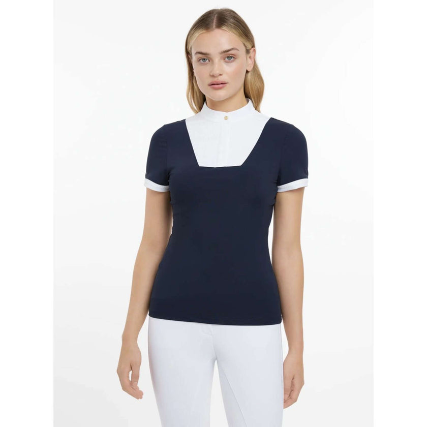 LeMieux Competition Shirt Sophia Short Sleeves Navy LeMieux Competition Shirt Sophia Short Sleeves Navy