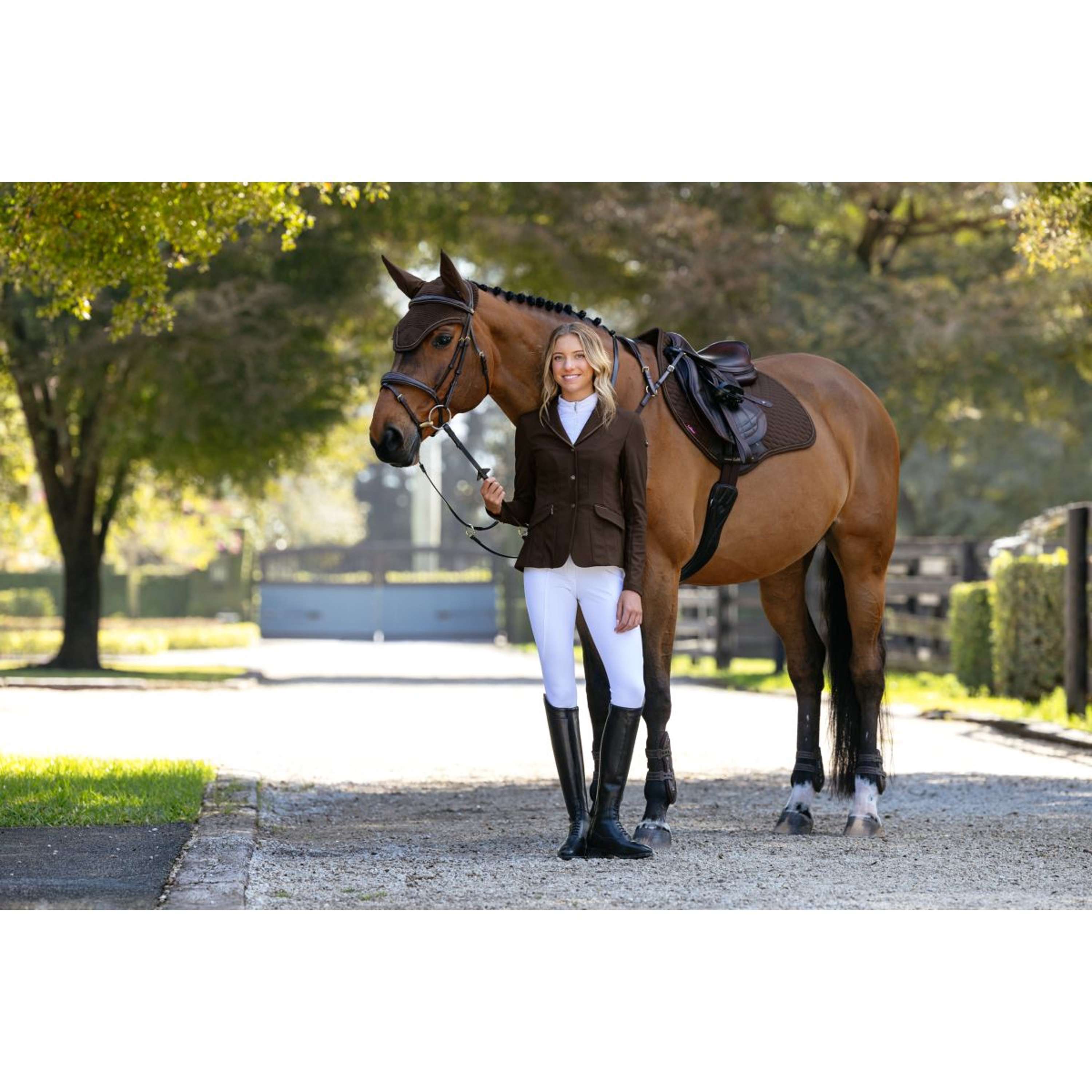 LeMieux Saddlepad Brilliance Close Contact Square Jumping Espresso