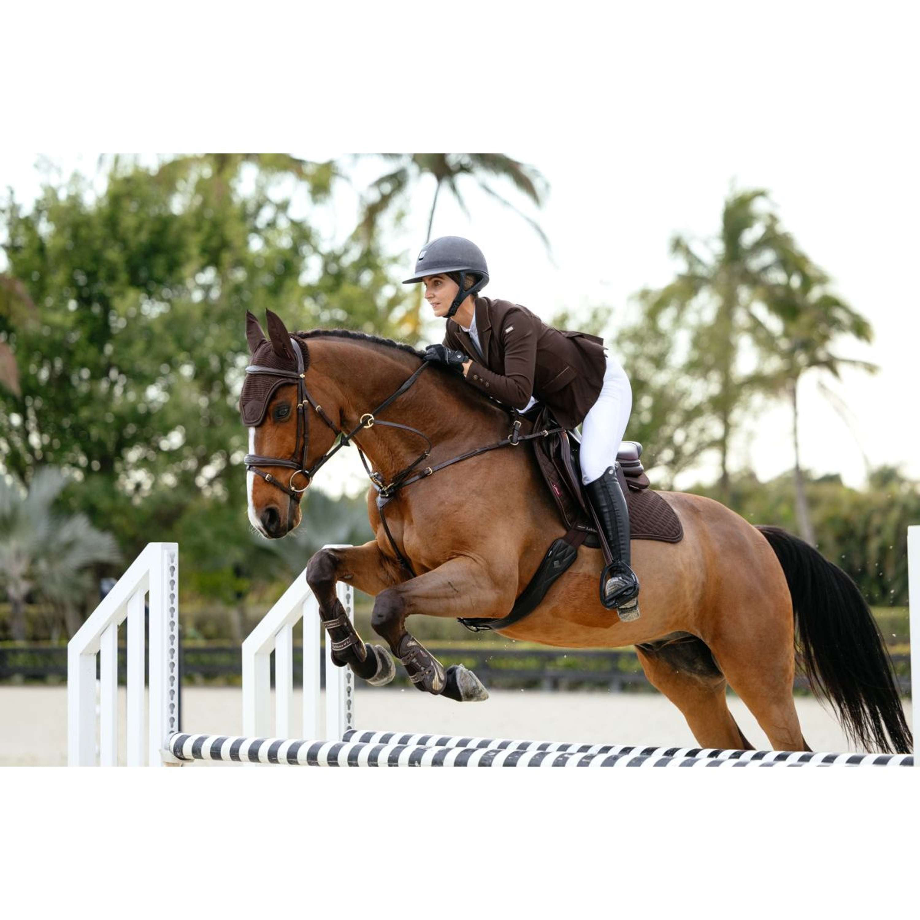 LeMieux Saddlepad Brilliance Close Contact Square Jumping Espresso