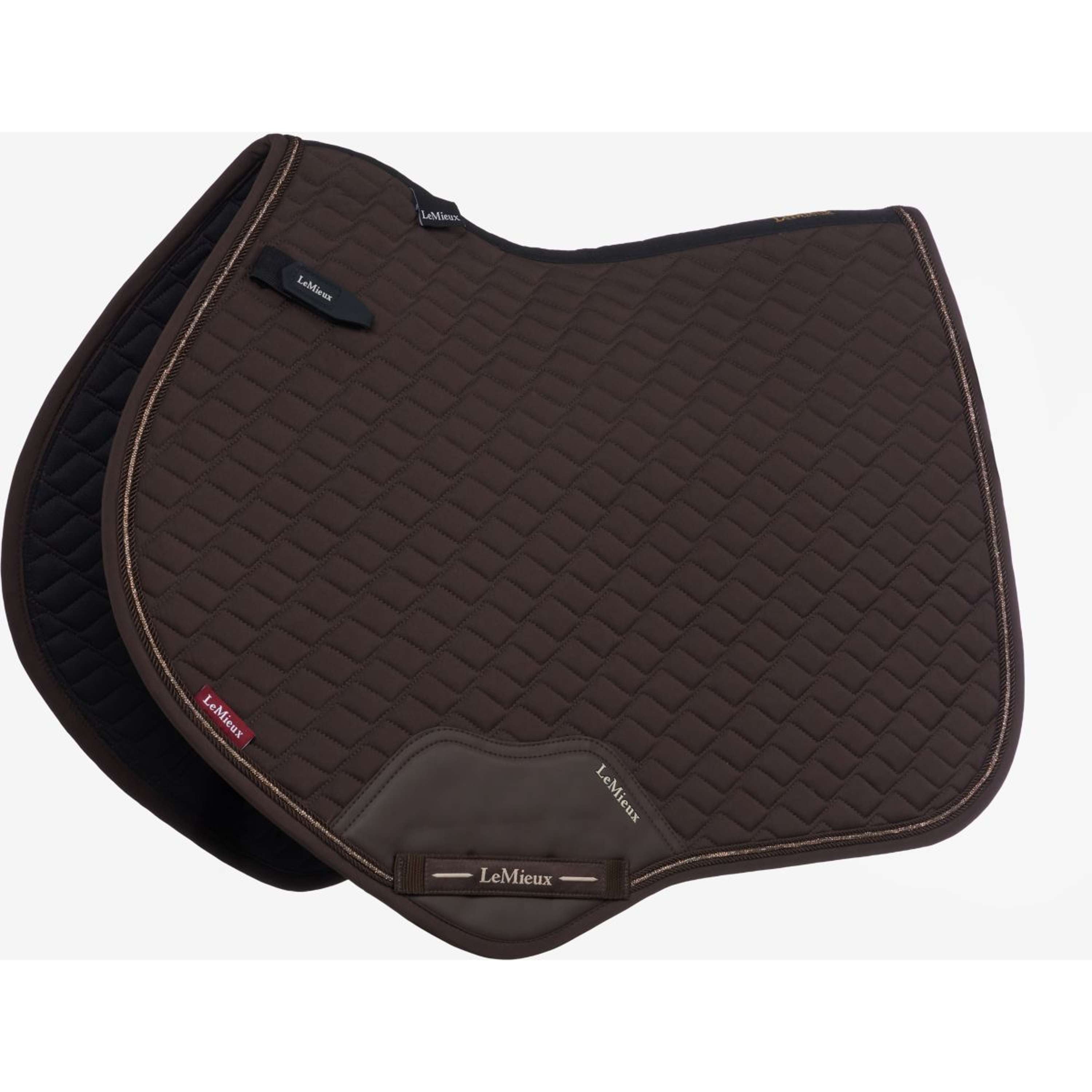 LeMieux Saddlepad Brilliance Close Contact Square Jumping Espresso