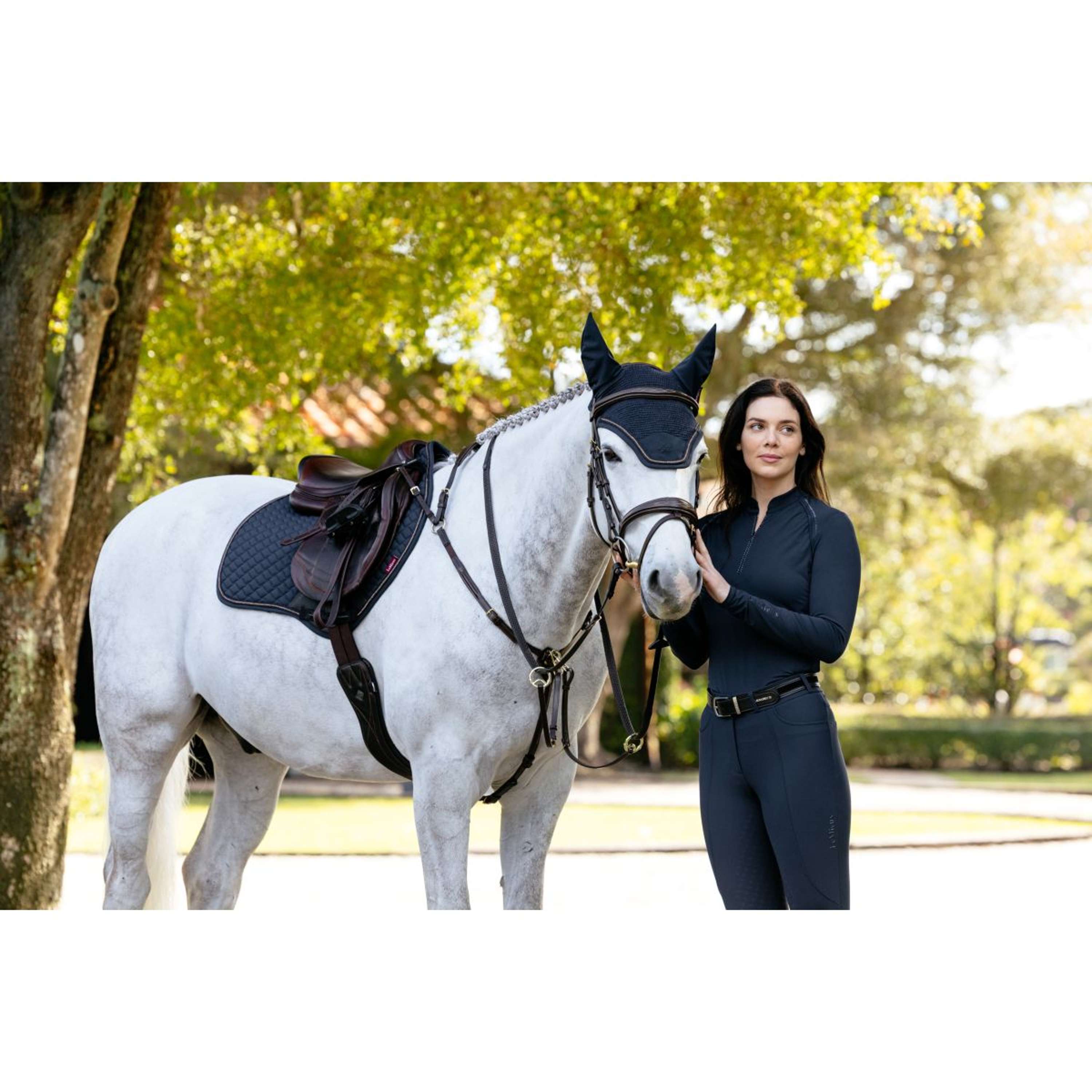 LeMieux Saddlepad Brilliance Close Contact Square Jumping Navy