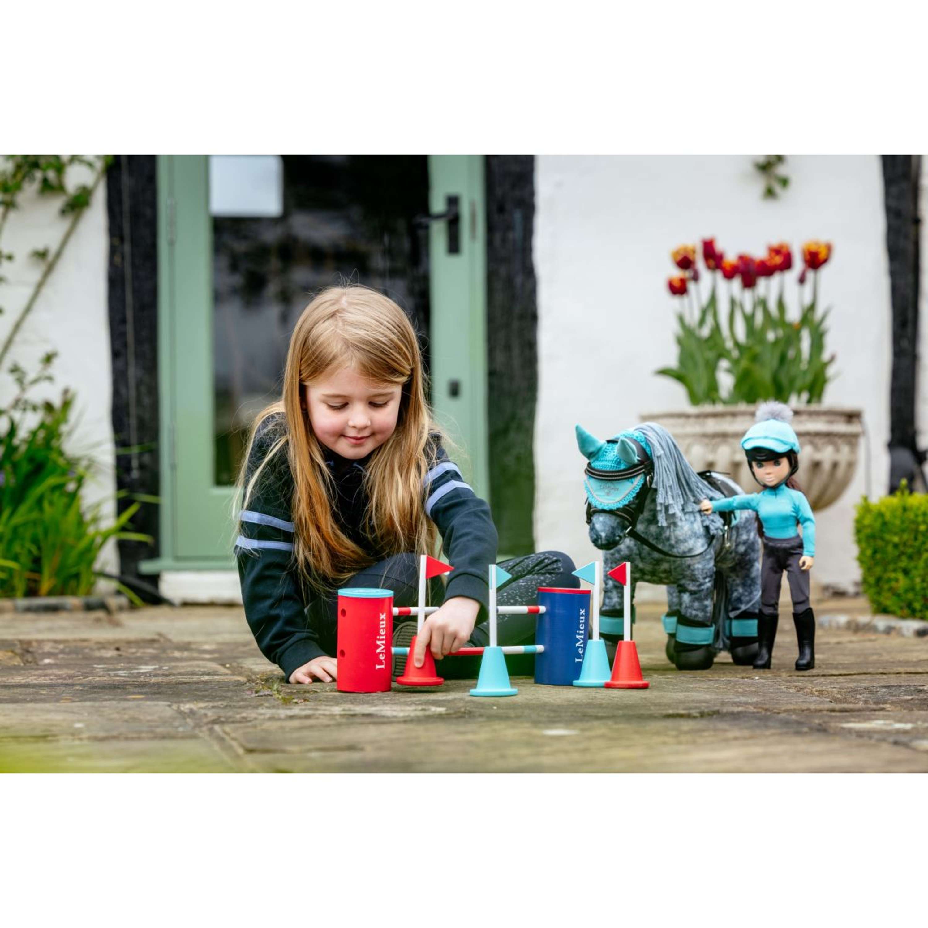 LeMieux Toy Pony Course Builder Set Red/blue