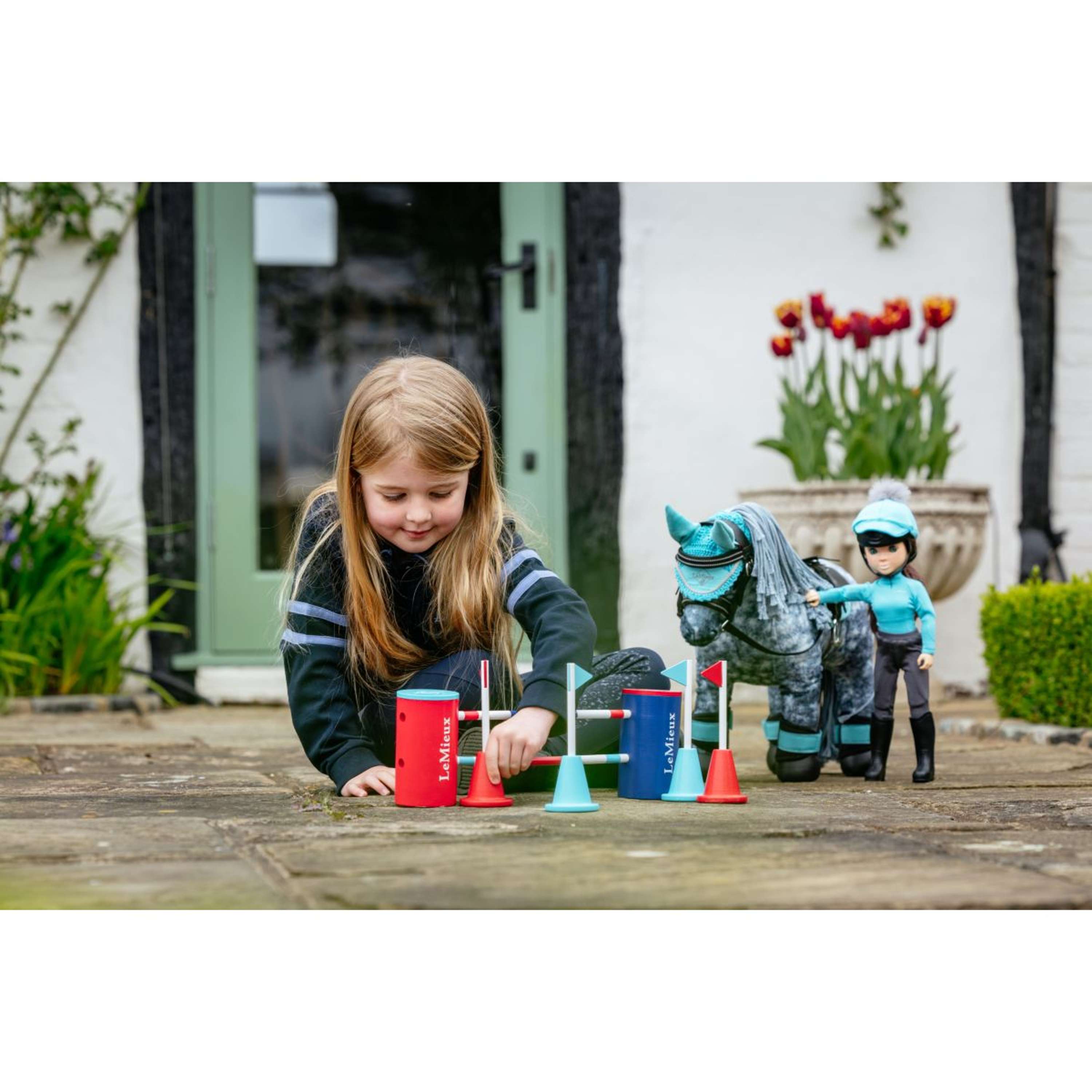 LeMieux Toy Pony Course Builder Set Red/blue