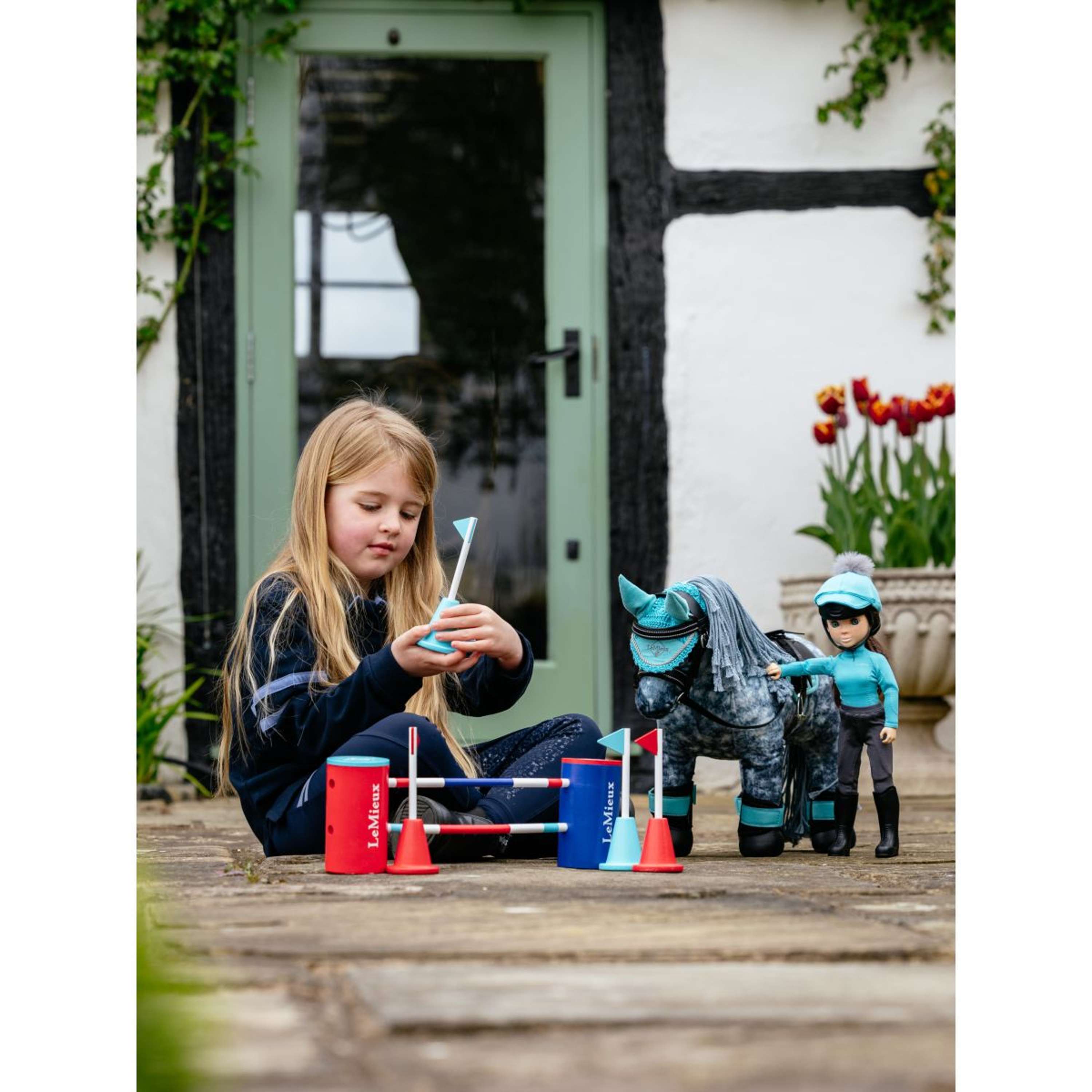 LeMieux Toy Pony Course Builder Set Red/blue
