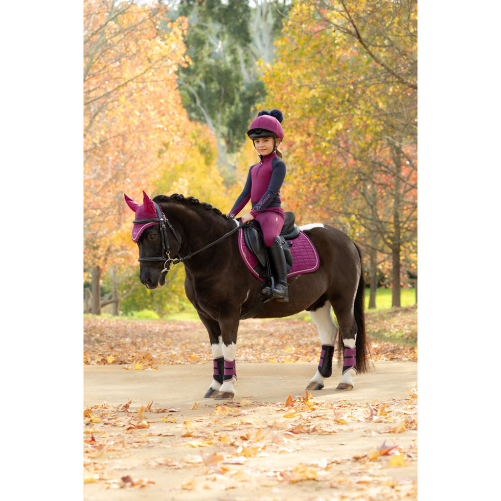 LeMieux Saddlepad Suede Close Contact Square Jumping Blackberry