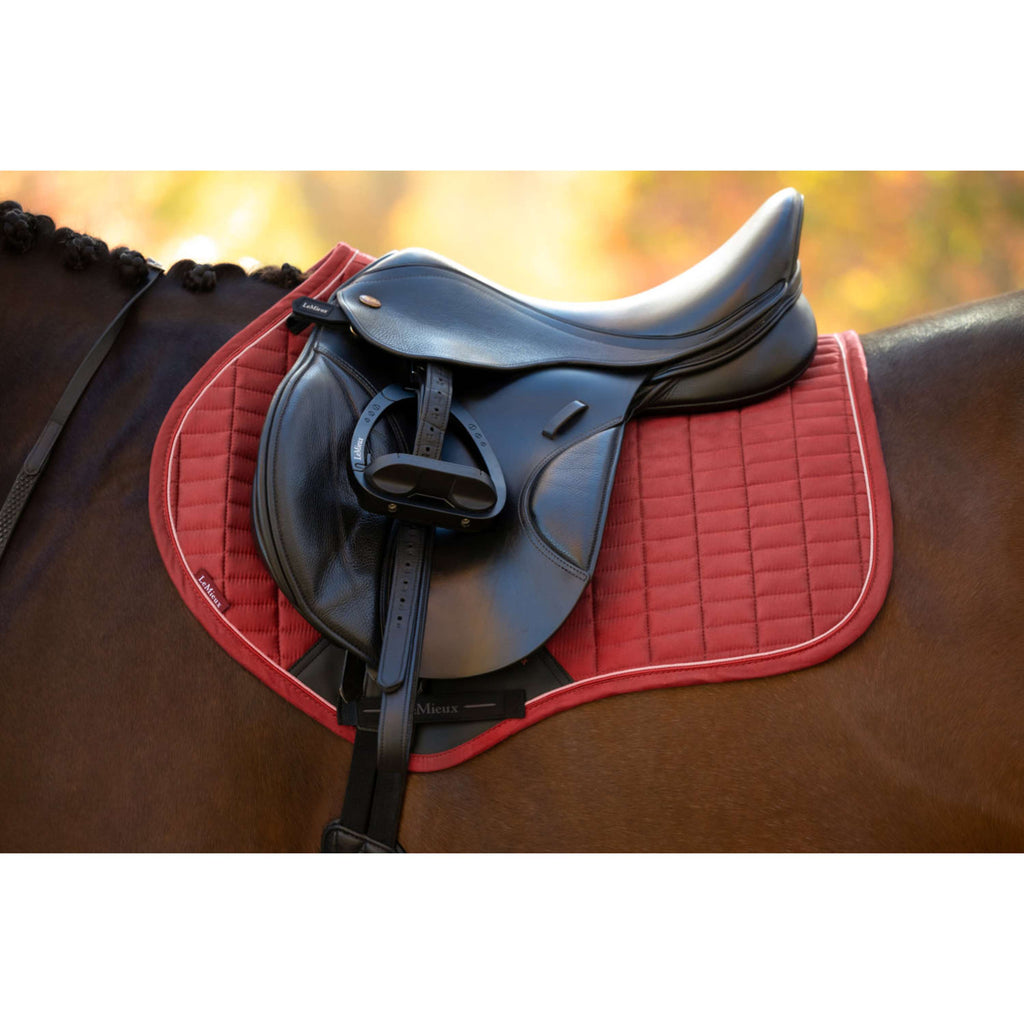 LeMieux Saddlepad Suede Close Contact Square Jumping Russet