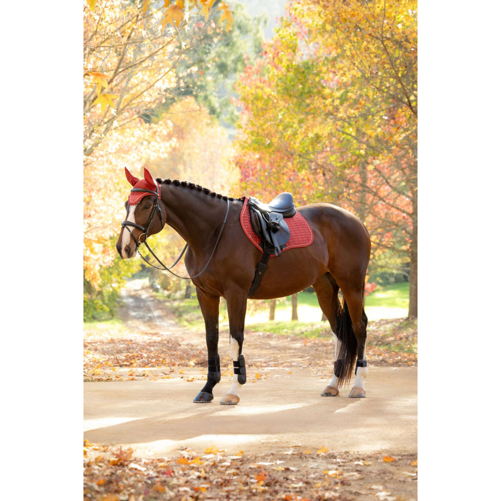 LeMieux Saddlepad Suede Close Contact Square Jumping Russet