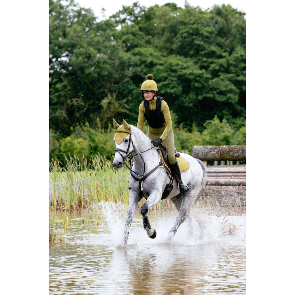 LeMieux Saddlepad Suede Close Contact Square Jumping Gooseberry