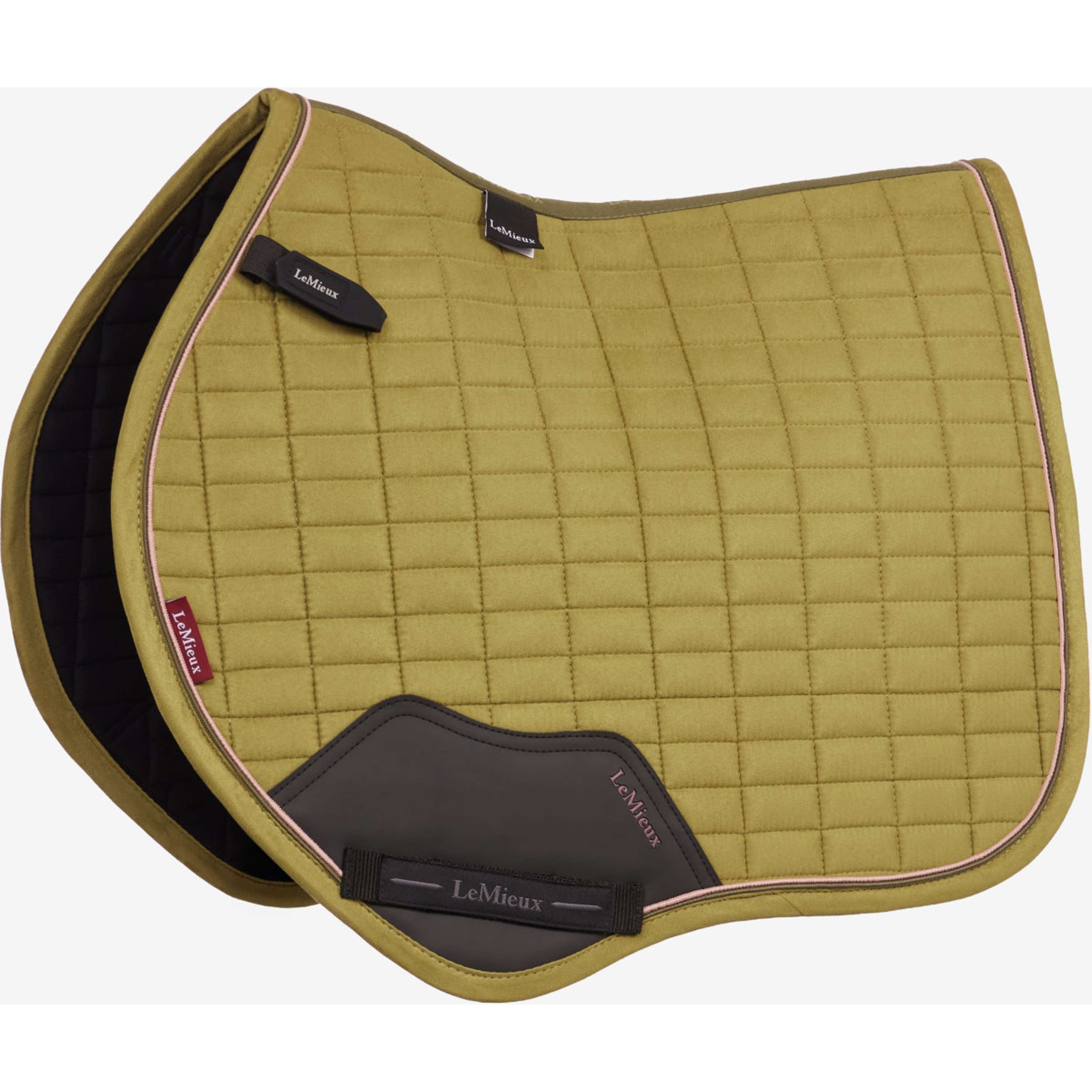 LeMieux Saddlepad Suede Close Contact Square Jumping Gooseberry