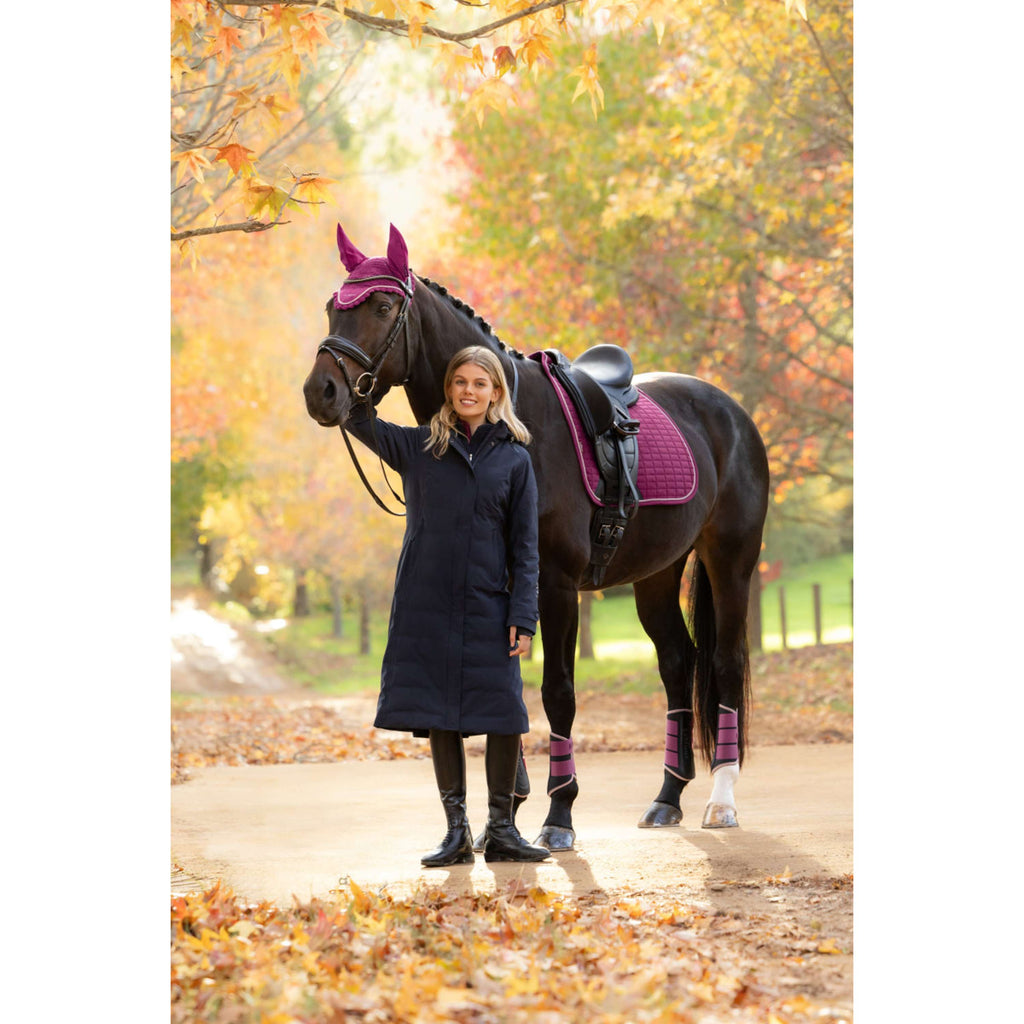 LeMieux Saddlepad Suede Square Dressage Blackberry