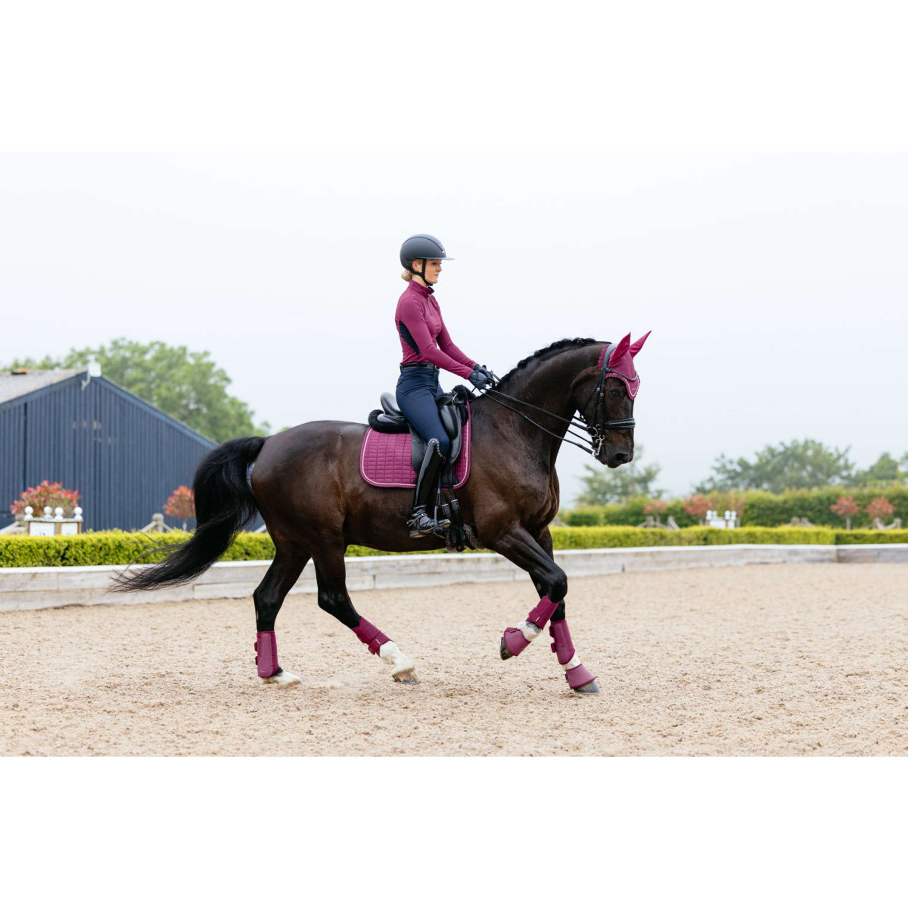 LeMieux Saddlepad Suede Square Dressage Blackberry