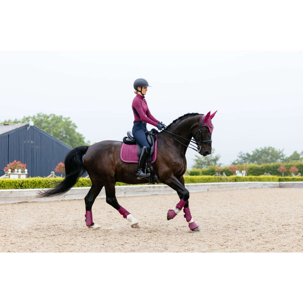 LeMieux Saddlepad Suede Square Dressage Blackberry