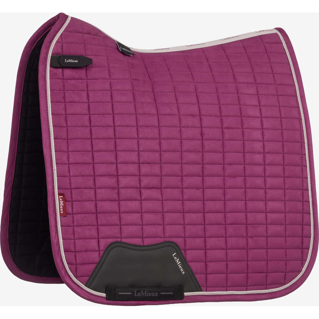 LeMieux Saddlepad Suede Square Dressage Blackberry