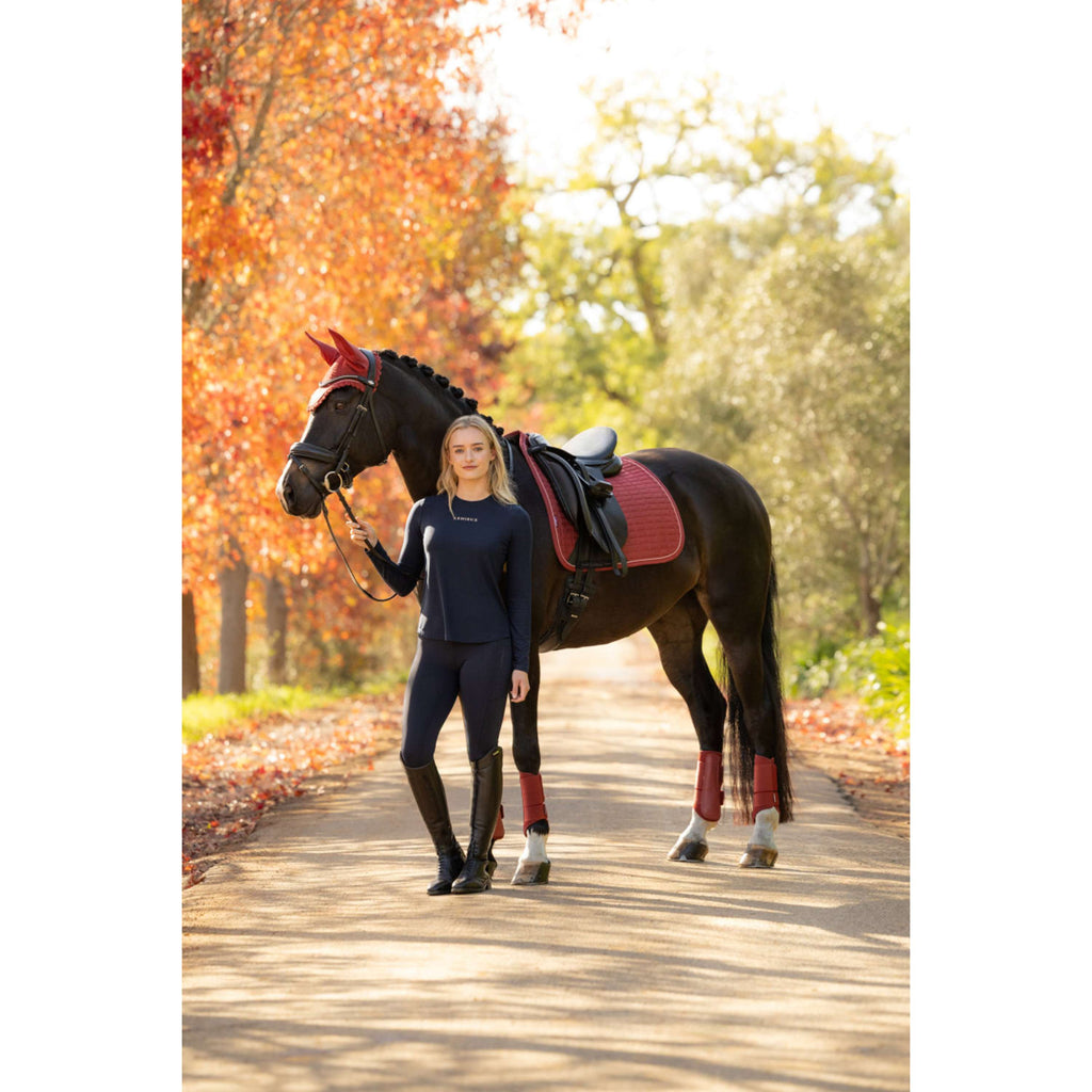 LeMieux Saddlepad Suede Square Dressage Russet