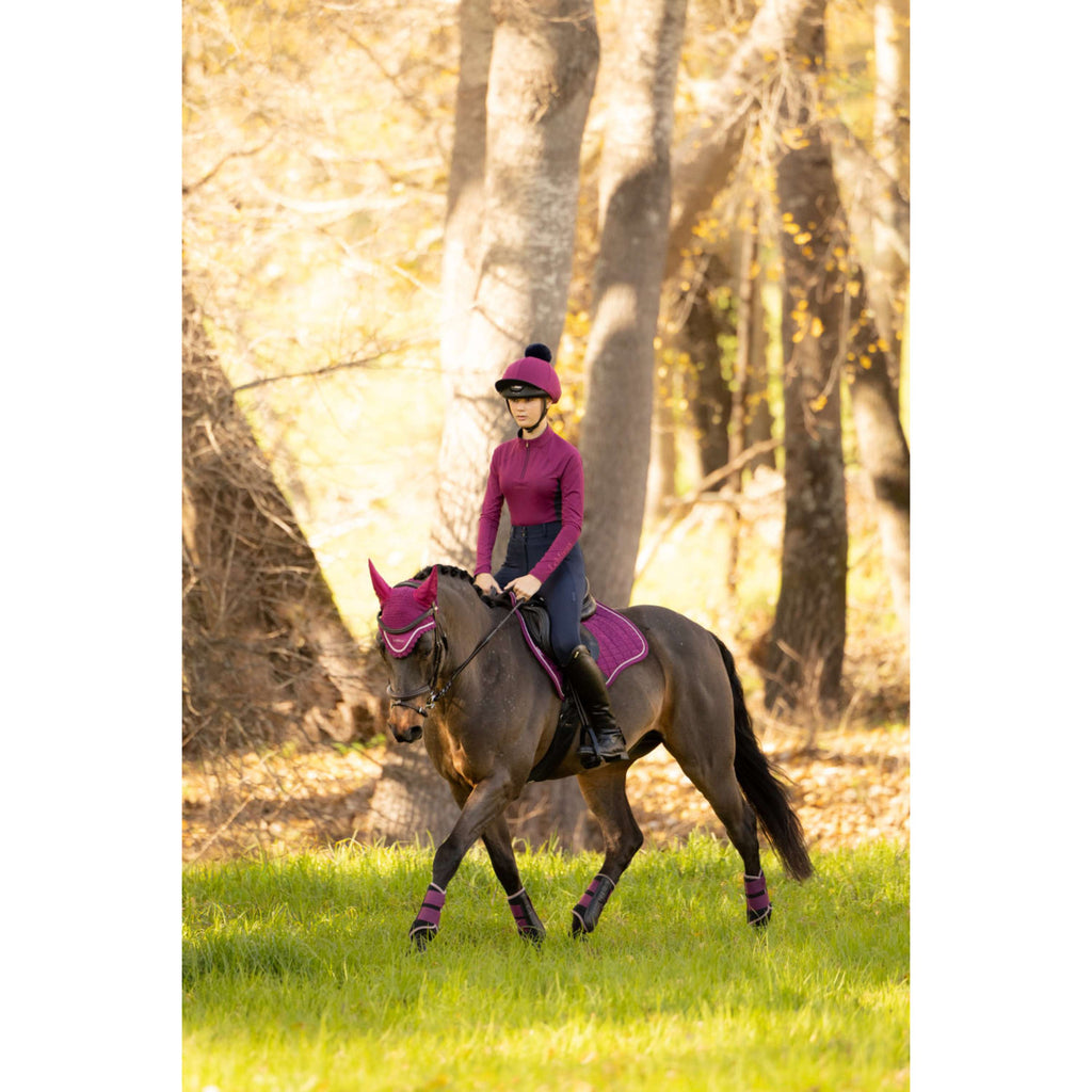 LeMieux Saddlepad Suede Square All Purpose Blackberry