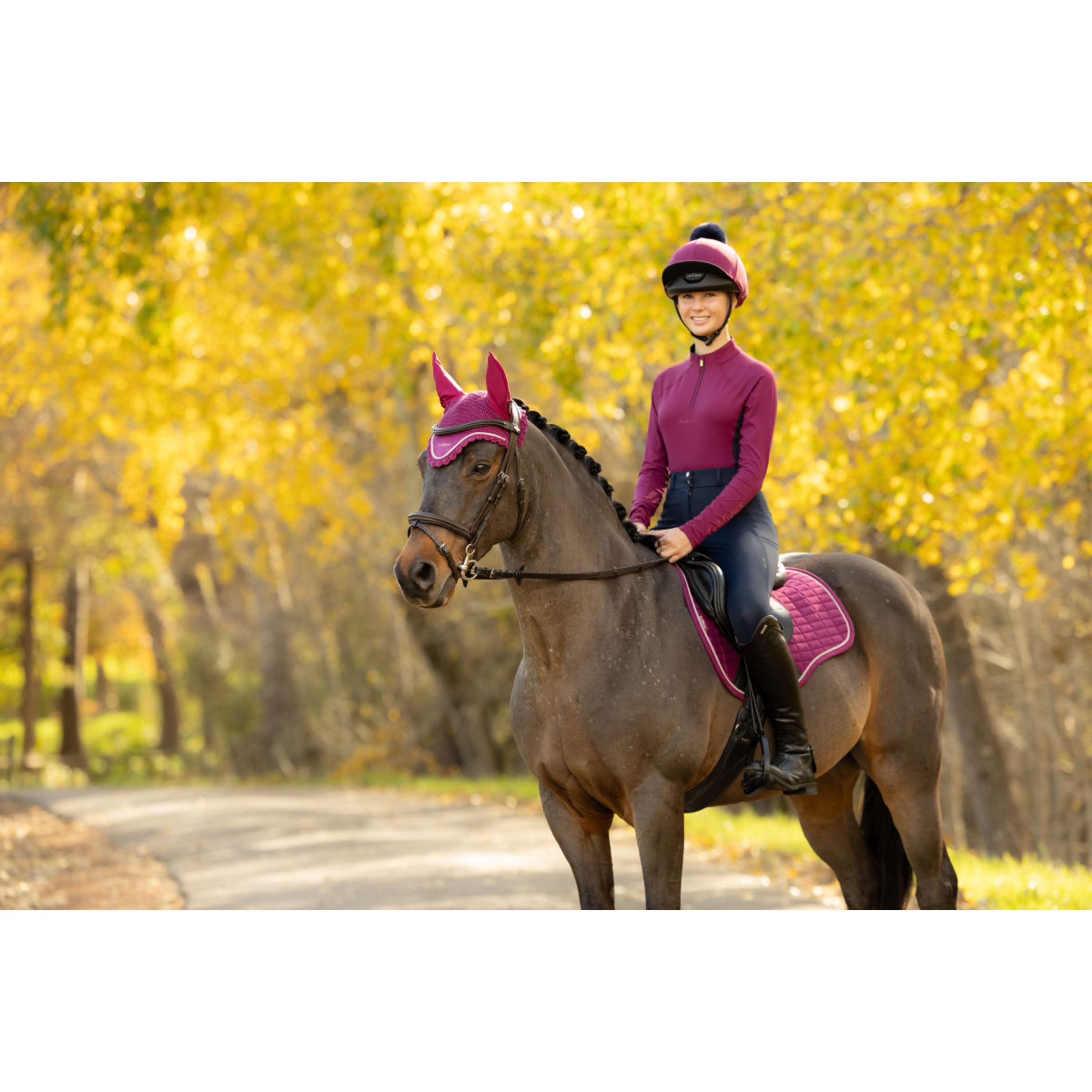 LeMieux Saddlepad Suede Square All Purpose Blackberry