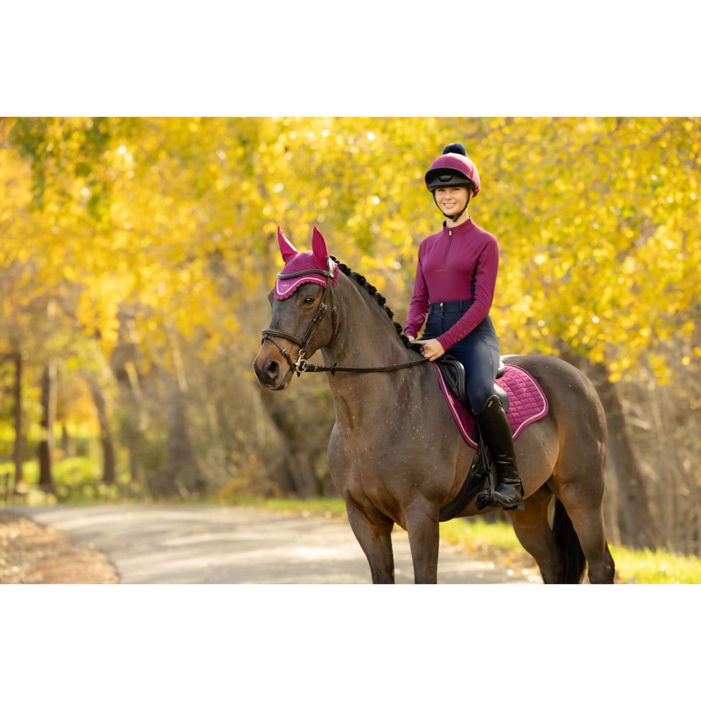 LeMieux Saddlepad Suede Square All Purpose Blackberry