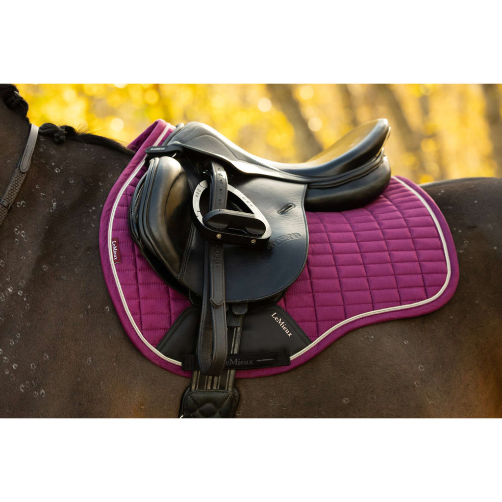 LeMieux Saddlepad Suede Square All Purpose Blackberry