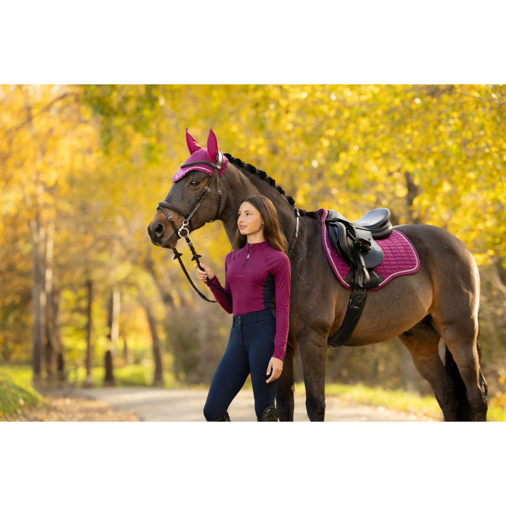 LeMieux Saddlepad Suede Square All Purpose Blackberry
