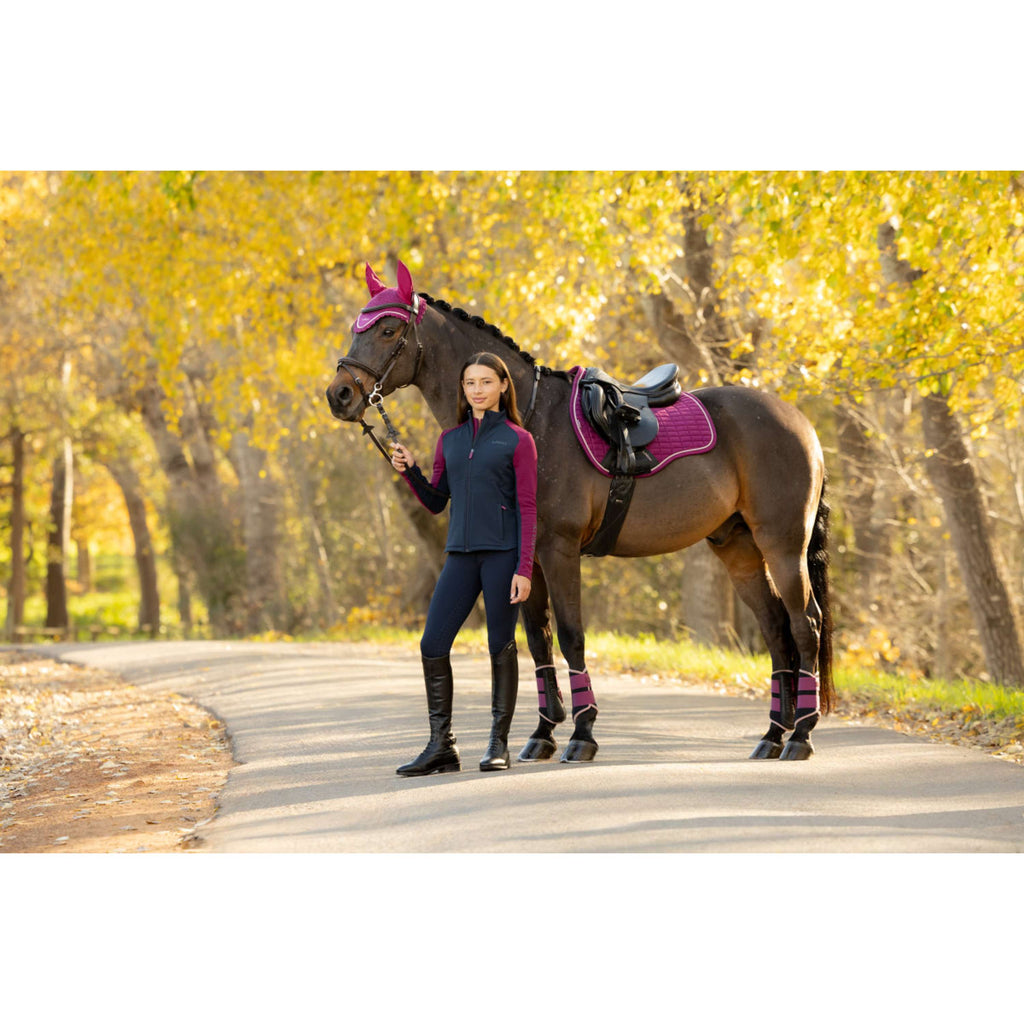 LeMieux Saddlepad Suede Square All Purpose Blackberry